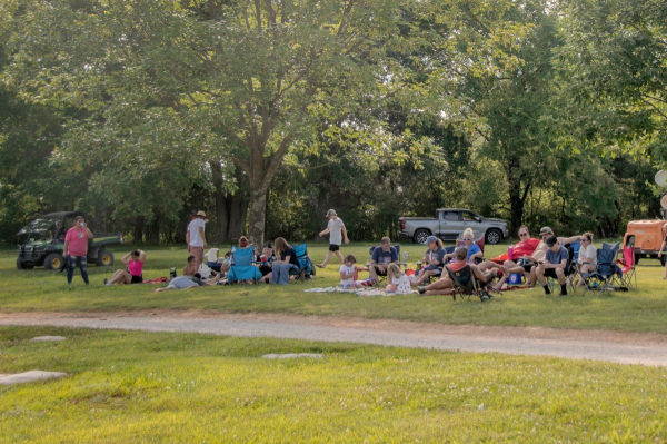 Crowds gather early to grab a good spot for the evening fireworks at The Hayward Minton Thunderfest.
