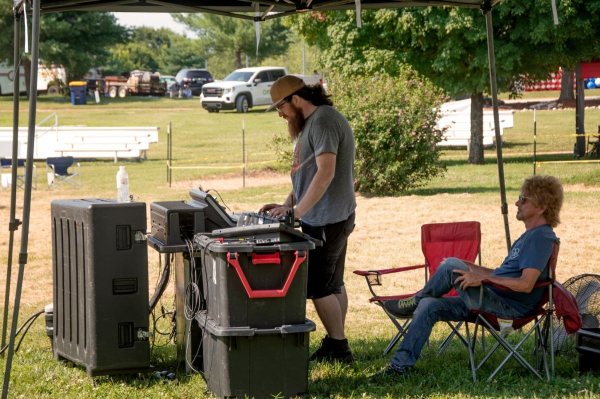 Behind the scenes: the sound crew keeps everything running smoothly at The Hayward Minton Thunderfest.